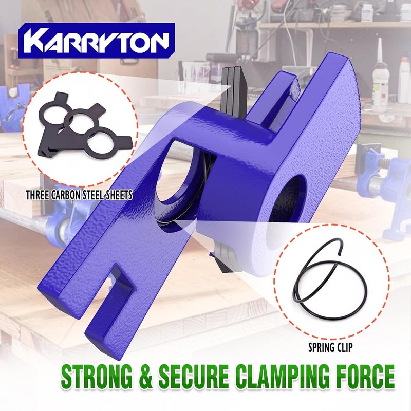 KARRYTON 1/2 Inch Heavy Duty Pipe Clamps for Woodworking, H-Style Wood Gluing Clamps, Adjustable Pipe Clamp Tool for Furniture, Cabinet Making & DIY Projects (Set of 4) - Image 4